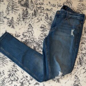 Hollister Distressed Blue Skinny Jeans